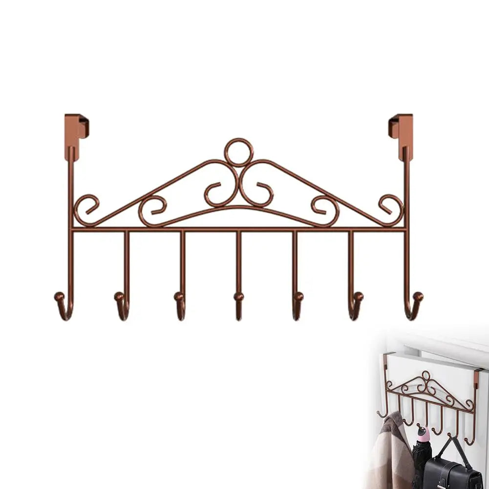 Over the Door Storage Organizer Hanger Clothes Hooks behind the Door Wall Hanger Hooks No Punch Coat Rack Home Storage Door Hook