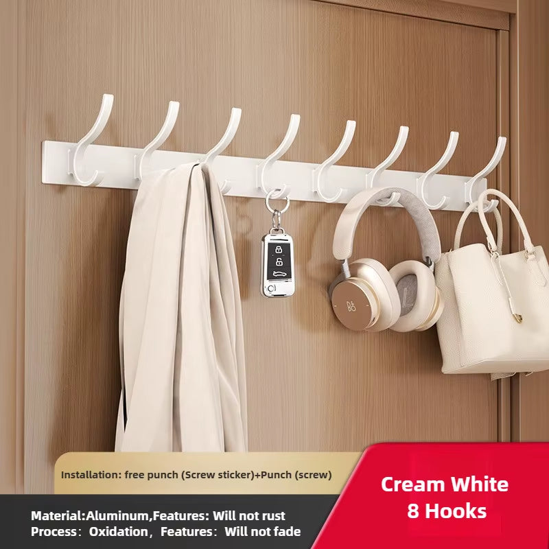 Black White Folding Robe Hooks Towel Hanger Nail Wall Rack Hooks Coat Clothes Holder for Bathroom Kitchen Accessories