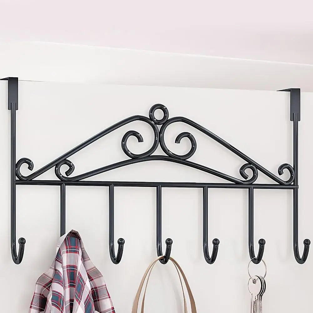 Over the Door Storage Organizer Hanger Clothes Hooks behind the Door Wall Hanger Hooks No Punch Coat Rack Home Storage Door Hook
