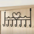 YYMSF Heart-Shaped Door Hooks Punch-Free Hanging Clothes Storage Rack Bedroom Kitchen Bathroom Organizer