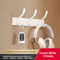 Black White Folding Robe Hooks Towel Hanger Nail Wall Rack Hooks Coat Clothes Holder for Bathroom Kitchen Accessories