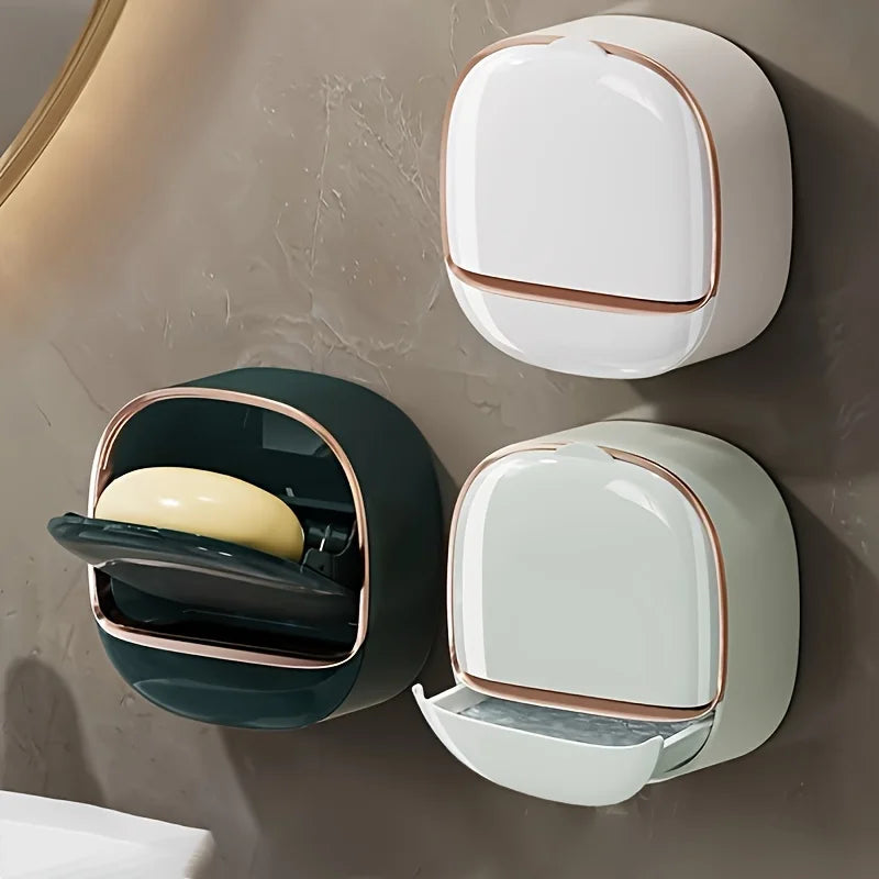 Elevate Your Bathroom with Our Stylish Wall-Mounted Soap Box - Keep Soap Dry and Accessible!