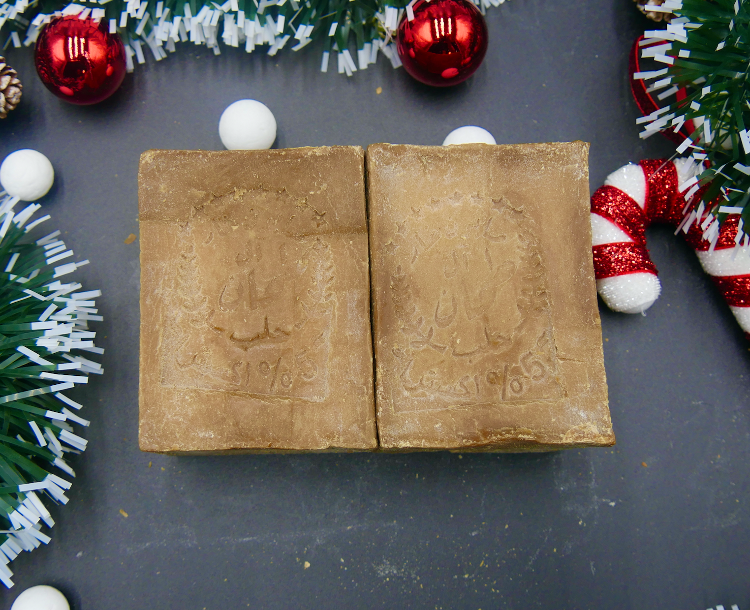 2 Stück, Original-Aleppo-Seife, 5% Lorbeeröl, 95% Olivenöl, ca.400g, VEGAN, Handgemacht