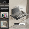 Stylish Black Carbon Steel Wall-Mounted Soap Box - Eco-Friendly and Durable Bathroom Storage Solution