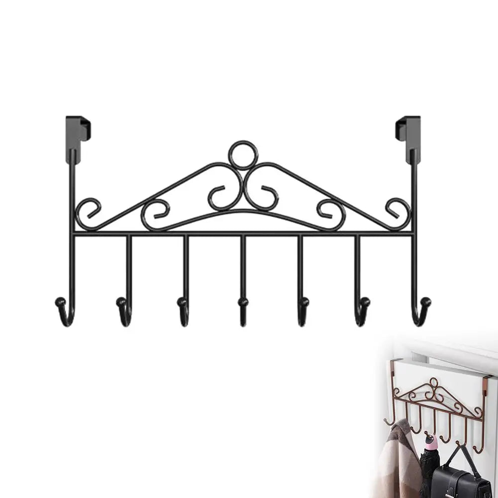 Over the Door Storage Organizer Hanger Clothes Hooks behind the Door Wall Hanger Hooks No Punch Coat Rack Home Storage Door Hook