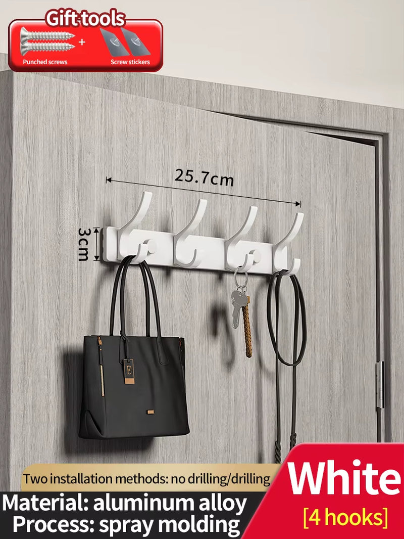 Punch-Free Door behind Hook Storage Wall Hanging Clothes Hanger Coat Hook No Drill Hanger Bedroom Organizer Storage Kitchen Acce