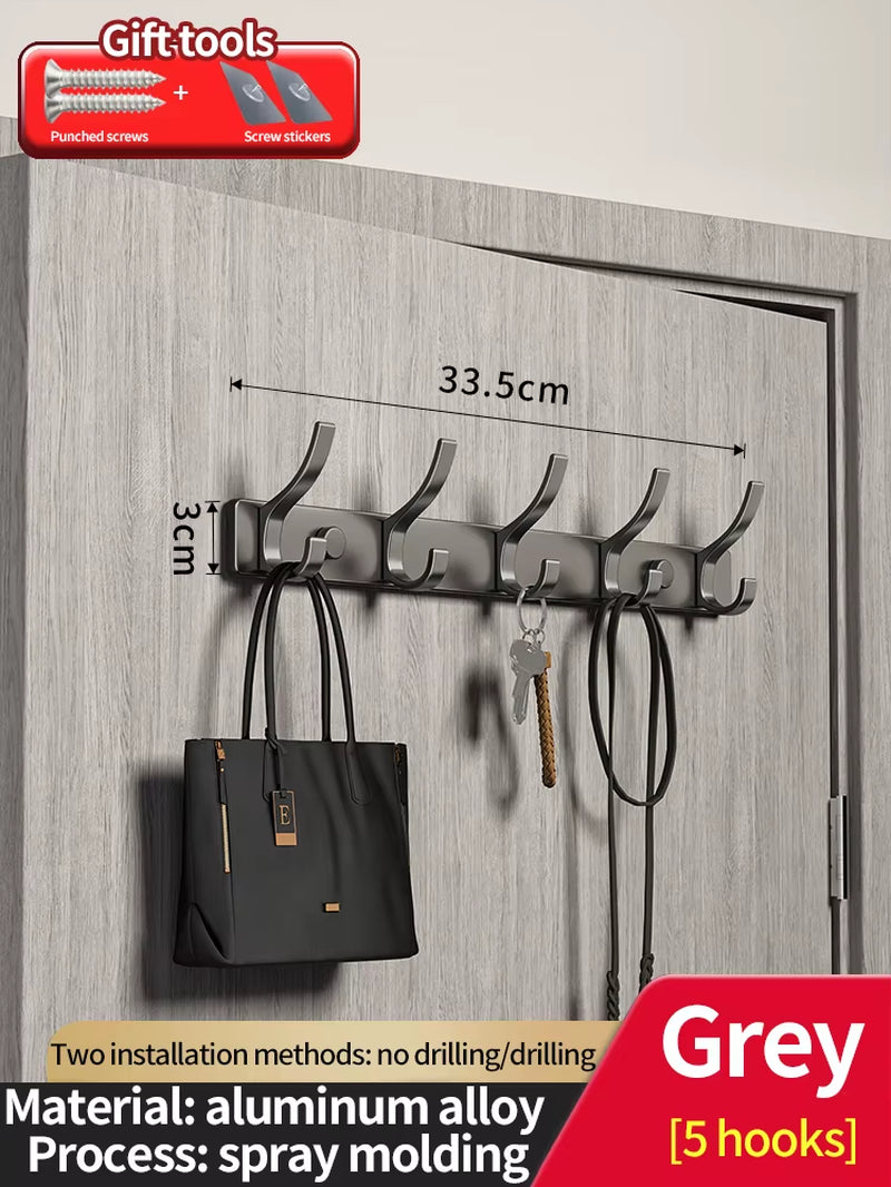 Punch-Free Door behind Hook Storage Wall Hanging Clothes Hanger Coat Hook No Drill Hanger Bedroom Organizer Storage Kitchen Acce