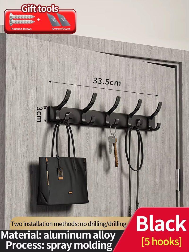 Punch-Free Door behind Hook Storage Wall Hanging Clothes Hanger Coat Hook No Drill Hanger Bedroom Organizer Storage Kitchen Acce